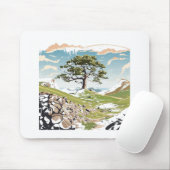 Northumberland Nationalpark Sycamore Gap Tree Mousepad (Mit Mouse)
