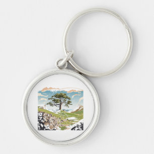 Northumberland Nationalpark Sycamore Gap Tree Schlüsselanhänger