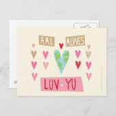 Northumbrian LIEBE Postkarte (Vorne/Hinten)