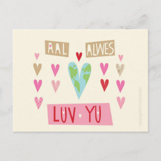 Northumbrian LIEBE Postkarte