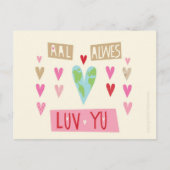 Northumbrian LIEBE Postkarte (Vorderseite)