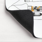 Northumbrian smallpipes mousepad (Ecke)