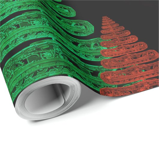 Northwest Crawler Crane in Track Fantasy Art Geschenkpapier (Rolleneckpunkt)