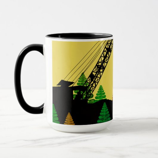 Northwest Crawler Crane in Track Fantasy Art Tasse (Links)
