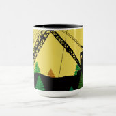 Northwest Crawler Crane in Track Fantasy Art Tasse (Zentrum)