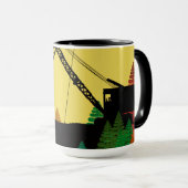 Northwest Crawler Crane in Track Fantasy Art Tasse (VorderseiteRechts)