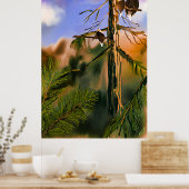 Northwest Nature Life with Eagles Digital Painting Poster (Küche)