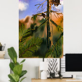 Northwest Nature Life with Eagles Digital Painting Poster (Heimbüro)
