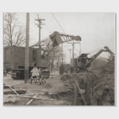 Northwest Shovel Co. Green Bay Frühbau Geschenkpapier (Flach)