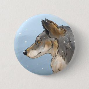 Northwestern Wolf Button