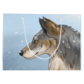 Northwestern Wolf Große Geschenktüte (Rückseite)
