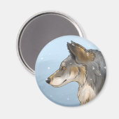 Northwestern Wolf Magnet (Vorderseite/Rückseite)