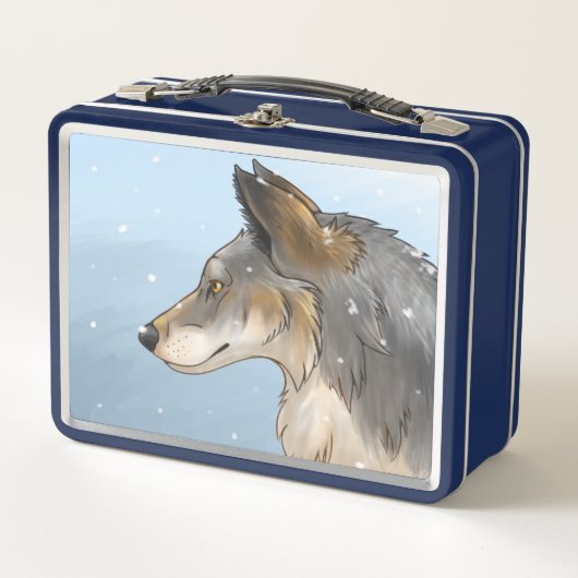 Northwestern Wolf Metall Brotdose (Vorderseite)