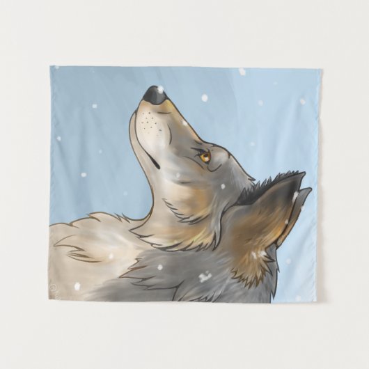 Northwestern Wolf Wandteppich (Vorderseite (Horizontal))