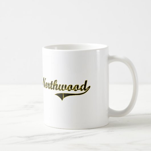 Northwood Iowa klassischer Entwurf Kaffeetasse (Rechts)