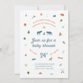 Northwoods Baby Shower Einladung (Vorderseite)