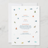 Northwoods Baby Shower Einladung (Rückseite)