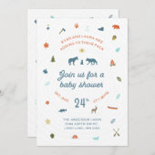 Northwoods Baby Shower Einladung (Vorne/Hinten)