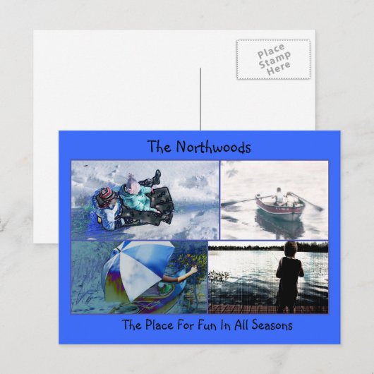 Northwoods Fun Postkarte (Vorne/Hinten)