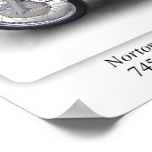 Norton Commando 750 Scrambler Motorrad - A3 Poster (Ecke)