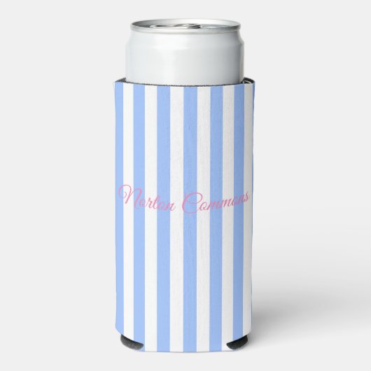 Norton Commons Blue Stripe Tall Coozie Selters Dosenkühler (Seltzer Rückseite)