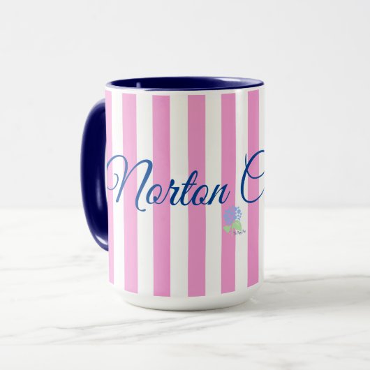Norton Commons rosa Stripe Tasse (Vorderseite Links)