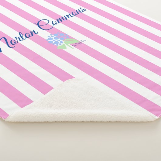 Norton Commons sherpa Decke rosa Streifen Sherpadecke (3/4)