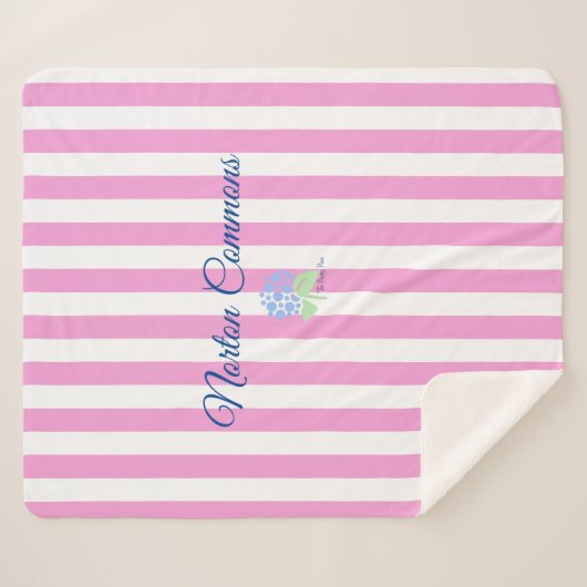 Norton Commons sherpa Decke rosa Streifen Sherpadecke (Vorderseite (Horizontal))