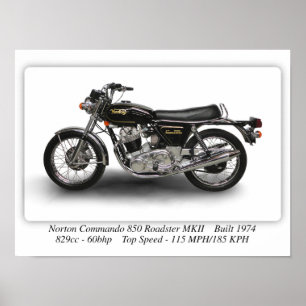 Norton Kommando 850 Roadster MKII-Poster - A3 Poster