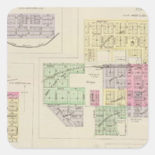 Norton, Lenora, Almena, Densmore, Almelo, Kansas Quadratischer Aufkleber