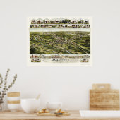 Norton, MA Panorama Karte - 1891 Poster (Küche)