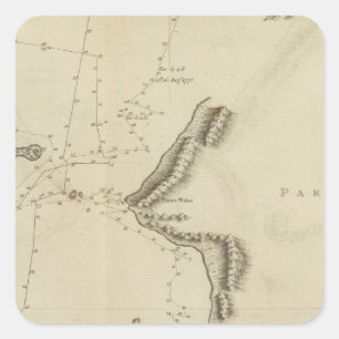 Norton Ton, Bherings Straße, Alaska Quadratischer Aufkleber