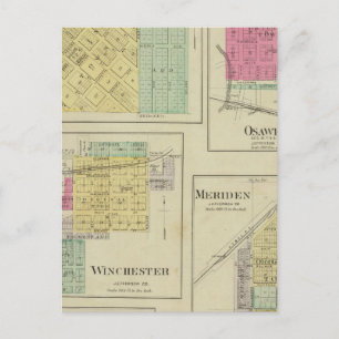 Nortonville, Osawkie, Winchester, Kansas Postkarte