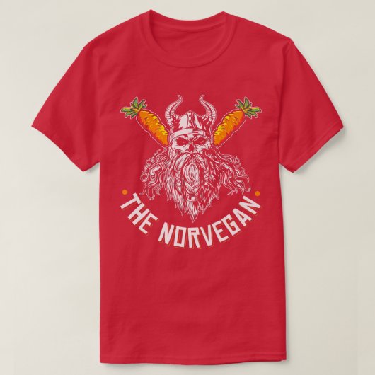 Norvegan, Vegane Wikingkarotte Norsemen Vegetar T-Shirt (Design vorne)