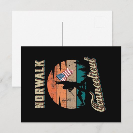 Norwalk Connecticut Postkarte (Vorne/Hinten)