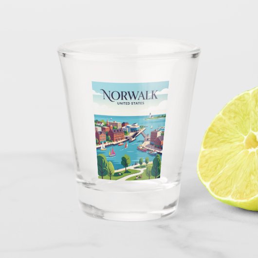 Norwalk Connecticut Schnapsglas (Vorderseite)