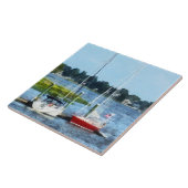 Norwalk: Zwei Segelboote, CT Fliese (Seite)