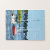 Norwalk: Zwei Segelboote, CT Puzzle (Horizontal)