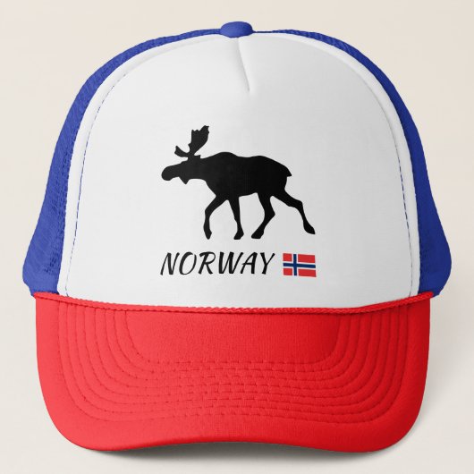 Norway Elk and Flag Truckerkappe (Vorderseite)