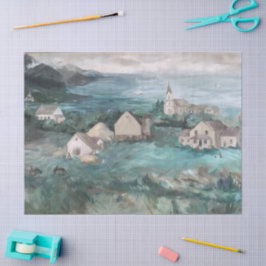 Norway Fjords Painting Tissue Paper for Gift Bags Seidenpapier