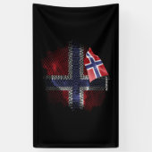 Norway flag banner (Vertikal)