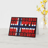 Norway Flag Birthday Card Karte (Gelbe Blume)