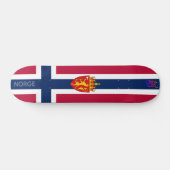 Norway Flag/ Coat of Arms Skateboard (Horizontal)