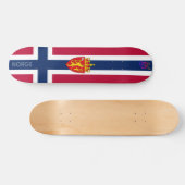 Norway Flag/ Coat of Arms Skateboard (Horizontal)