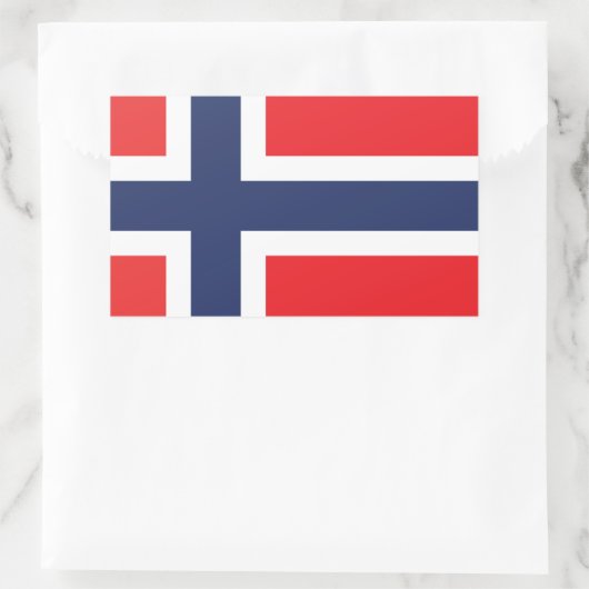NORWAY FLAG RECHTECKIGER AUFKLEBER (Tasche)