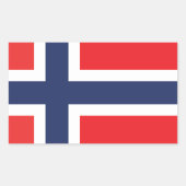 NORWAY FLAG RECHTECKIGER AUFKLEBER (Vorderseite)