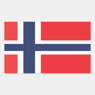 NORWAY FLAG RECHTECKIGER AUFKLEBER