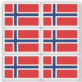 Norway Flag Sticker Collection – Pack of 6  (Vorderseite)