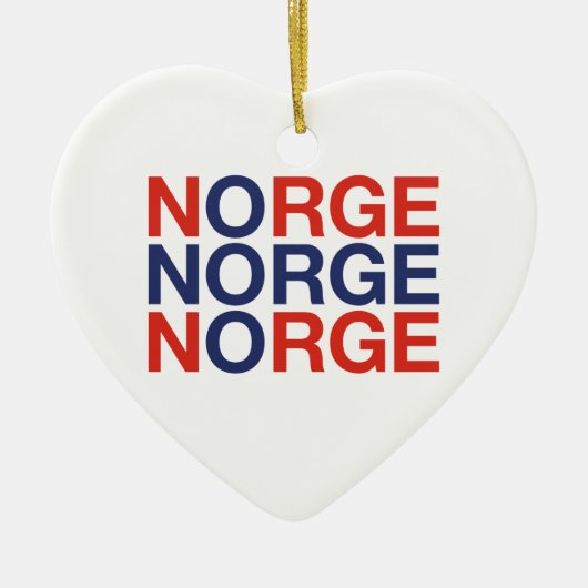 NORWAY-Flagge Keramik Ornament (Vorne)