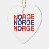 NORWAY-Flagge Keramik Ornament (Links)